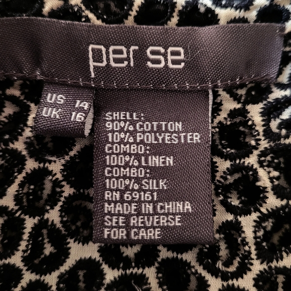 Per Se perforated embroidered jacket size US 14 - Picture 5 of 6